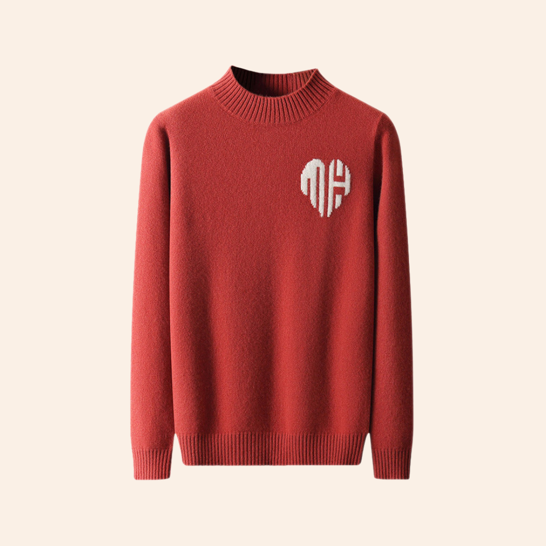 100% Cashmere Heart Sweater – Hypoallergenic | Expressive Luxury | ASCENDARY®