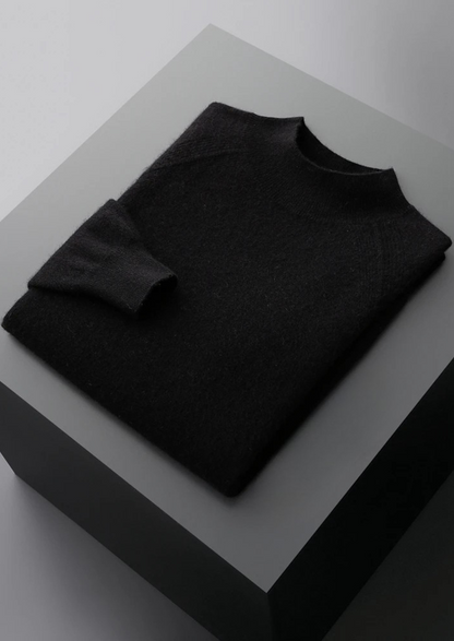 Men's Extra-Fine Merino Wool Raglan Mock Neck Sweater – ASCENDARY®