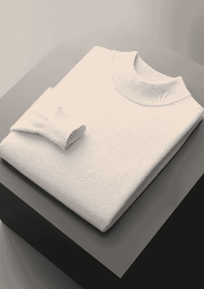 Men's Extra-Fine Merino Wool Classic Mock Neck Sweater – ASCENDARY®