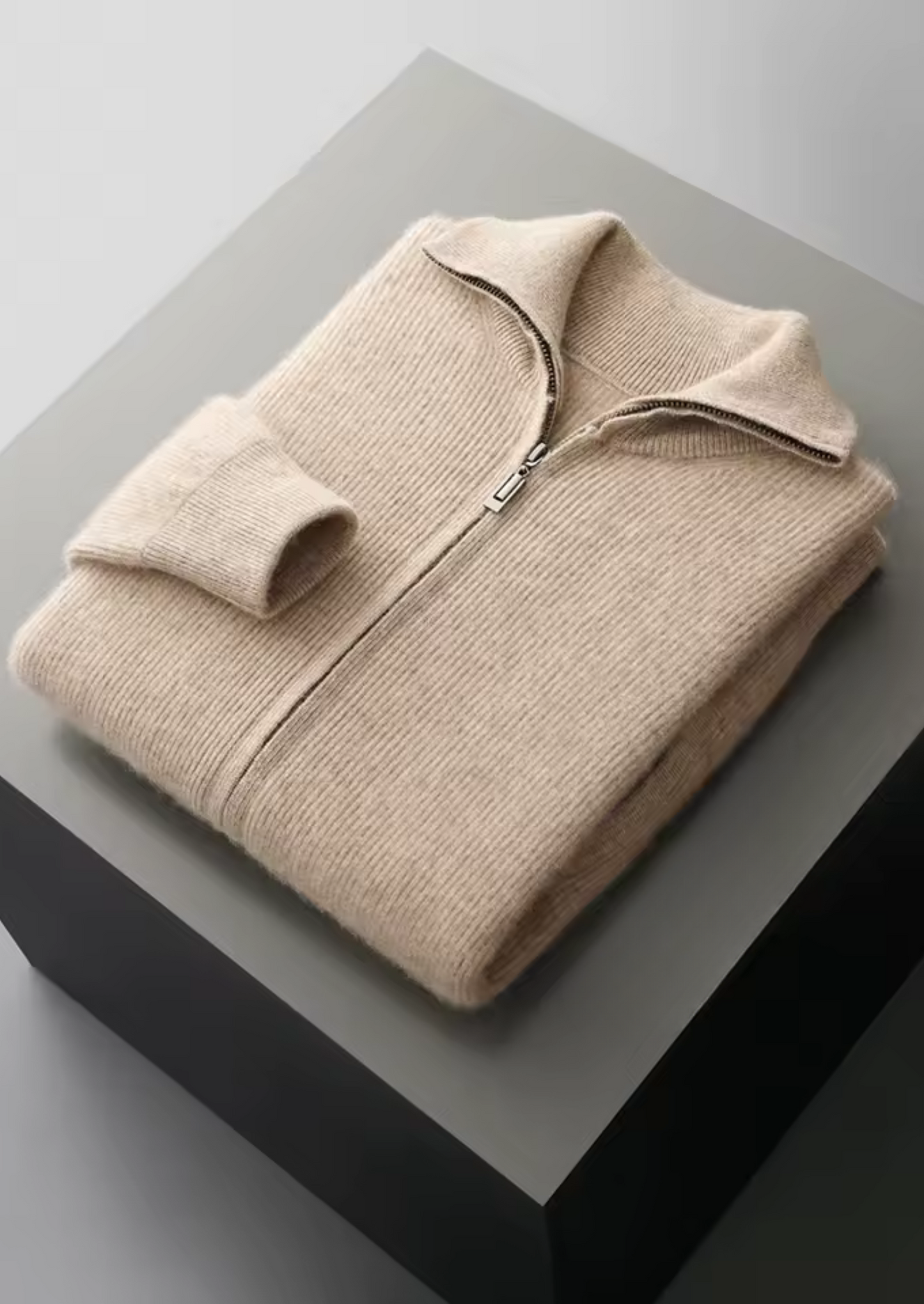 Men's Extra-Fine Merino Wool Ribbed Zip Cardigan – ASCENDARY®