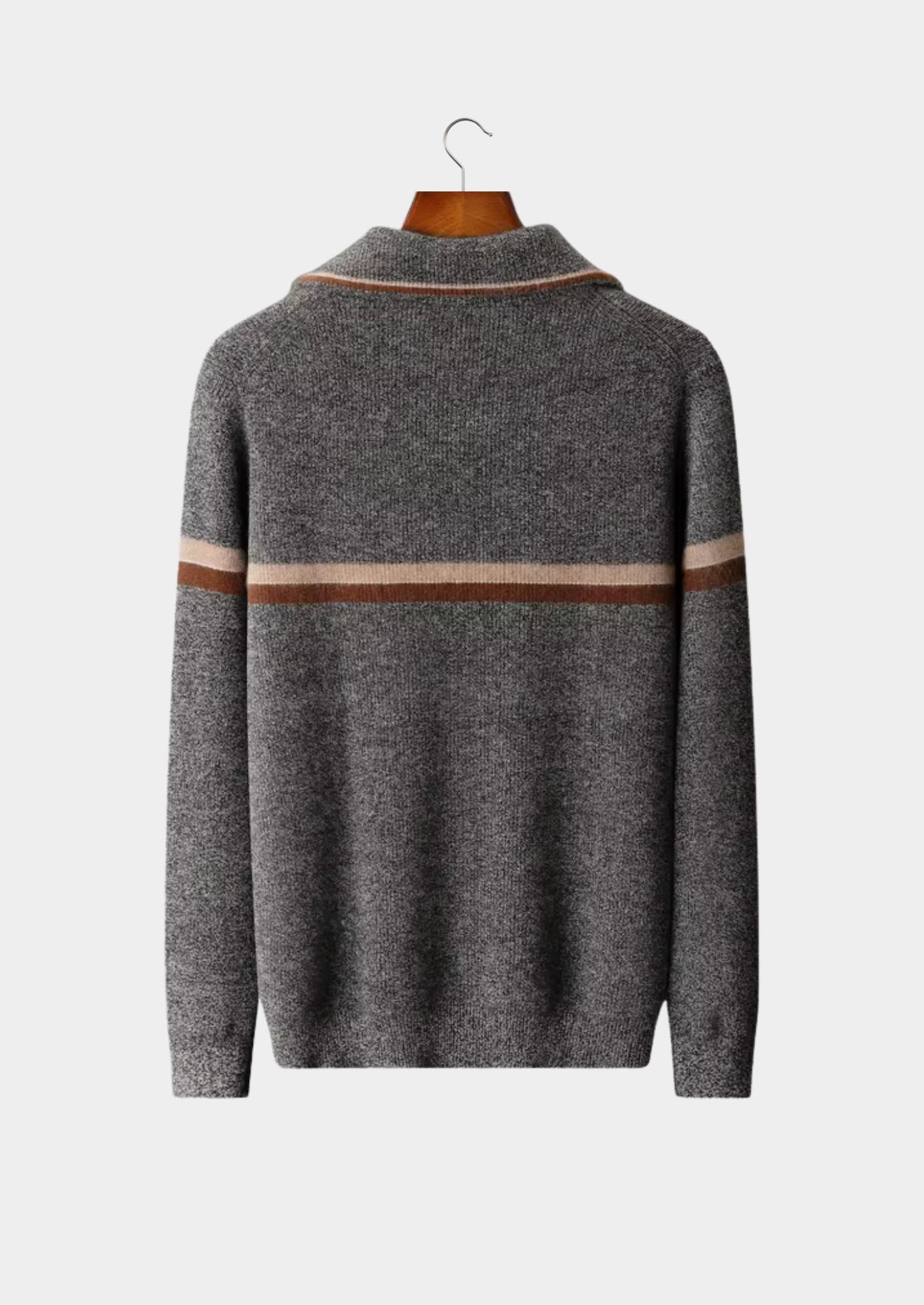 100% Cashmere Striped Zip Cardigan – ASCENDARY®