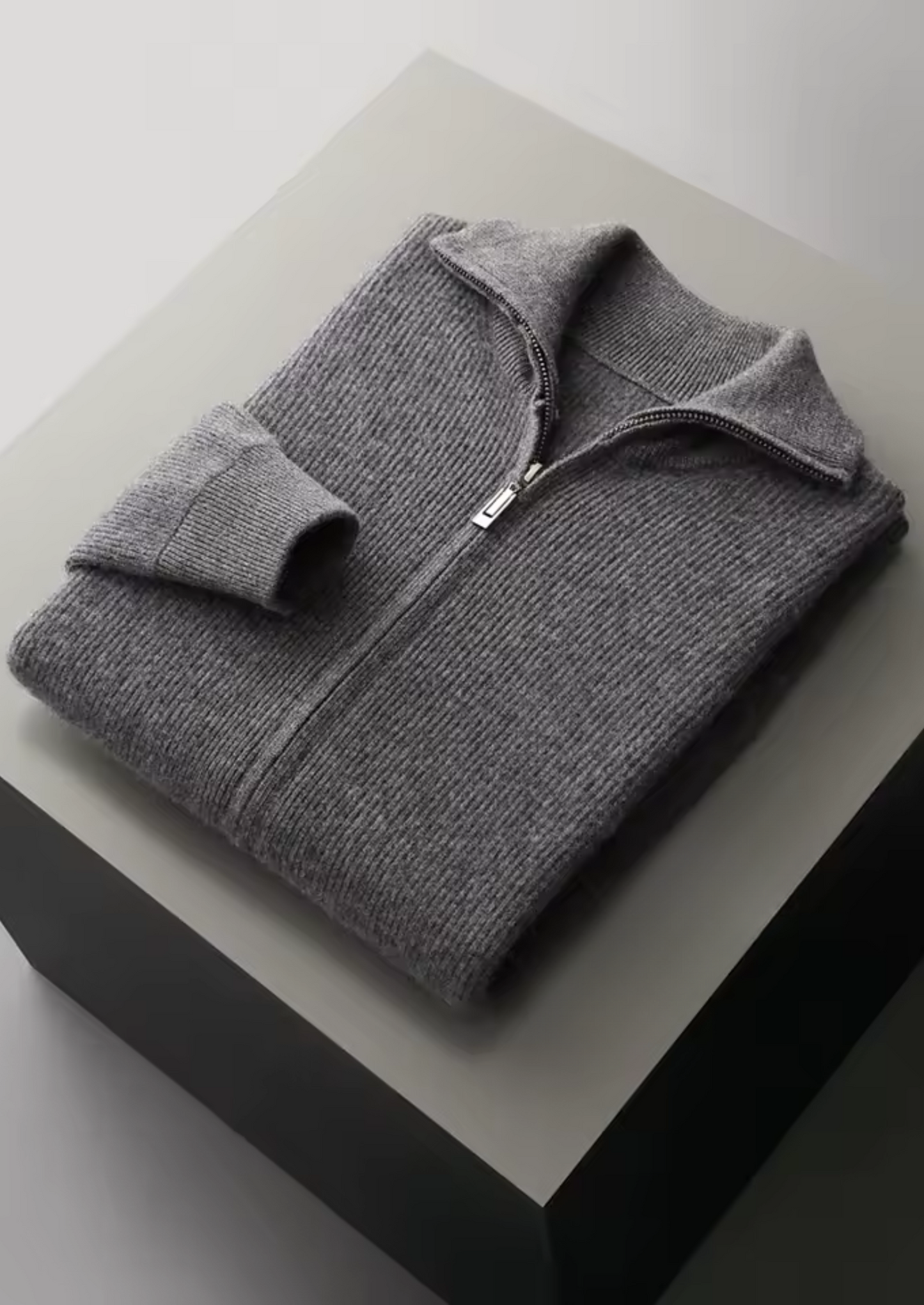 Men's Extra-Fine Merino Wool Ribbed Zip Cardigan – ASCENDARY®