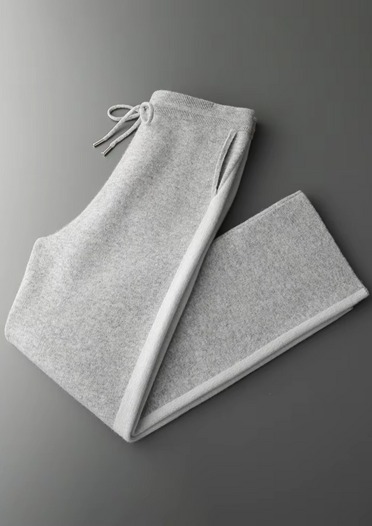 100% Cashmere Wide Leisure Trousers – Ultra-Soft | Skin-Gentle | ASCENDARY®