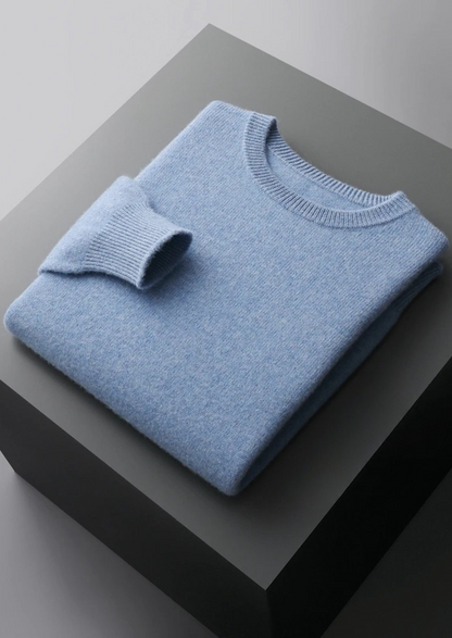 Men's Extra-Fine Merino Wool Crewneck Sweater – Classic Fit – ASCENDARY®