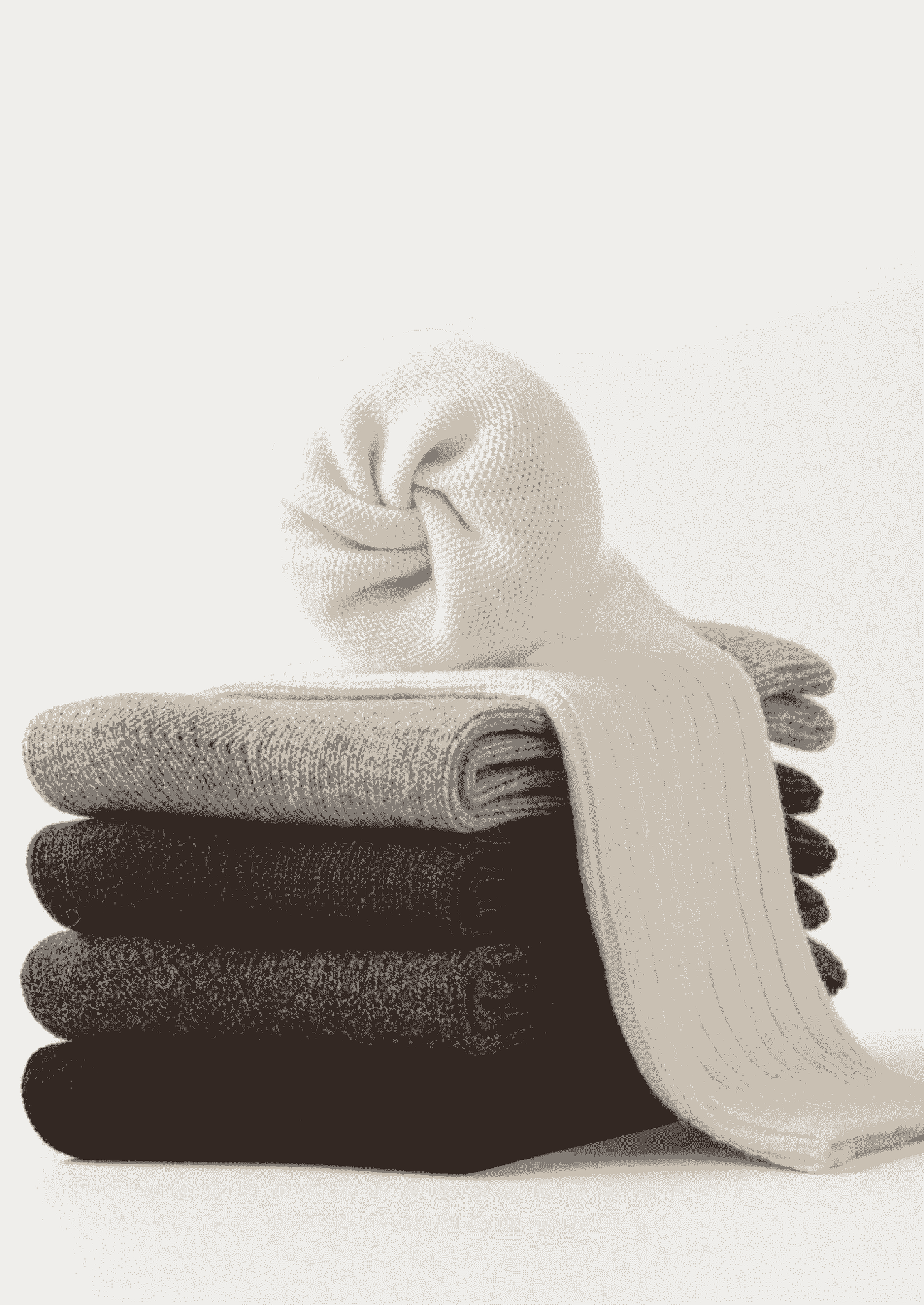 COFFEE ULTRA-SOFT RIBBED MERINO WOOL SOCKS