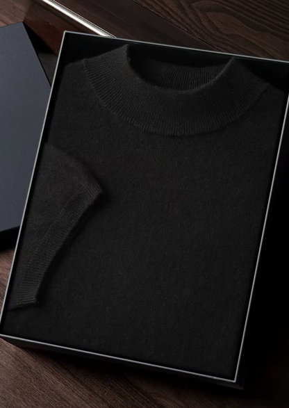 Men's 100% Cashmere Mock Neck T-Shirt – Luxury Knitwear – ASCENDARY®