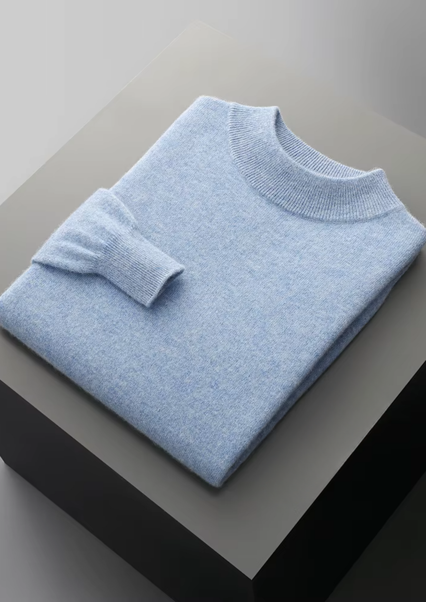 Men's Extra-Fine Merino Wool Classic Mock Neck Sweater – ASCENDARY®