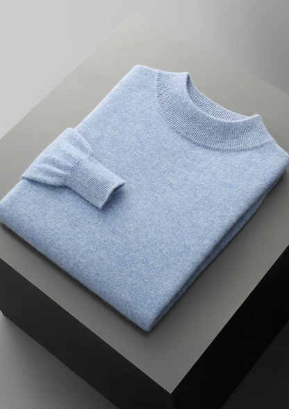 Men's Extra-Fine Merino Wool Classic Mock Neck Sweater – ASCENDARY®