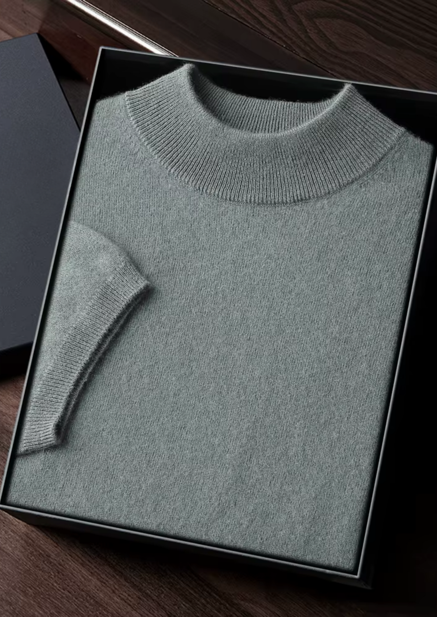 Men's 100% Cashmere Mock Neck T-Shirt – Luxury Knitwear – ASCENDARY®