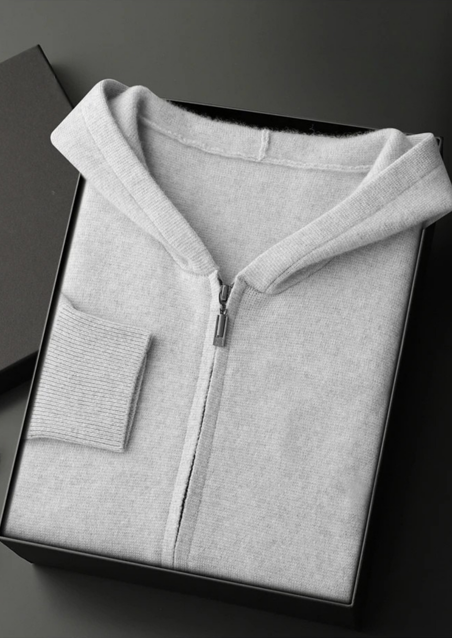Men's 100% Cashmere Zip-Up Hoodie – Luxury Knitwear – ASCENDARY®