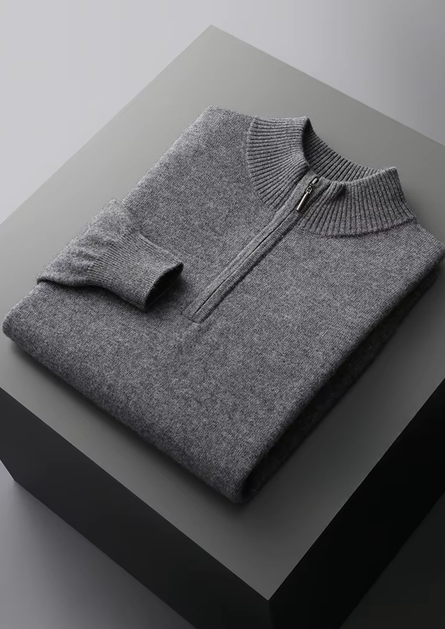 Men's Extra-Fine Merino Wool Half-Zip Pullover – Sand – ASCENDARY®