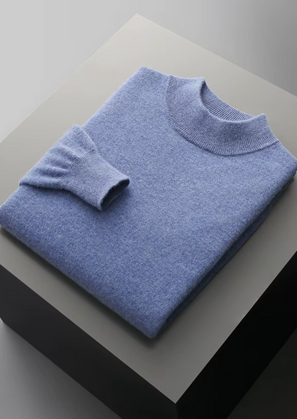 Men's Extra-Fine Merino Wool Classic Mock Neck Sweater – ASCENDARY®