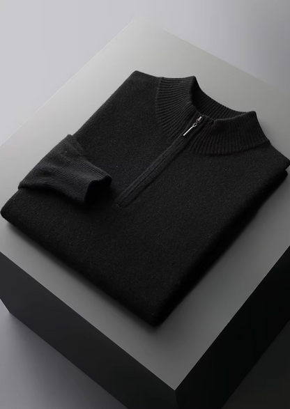 Men's Extra-Fine Merino Wool Half-Zip Pullover – Sand – ASCENDARY®