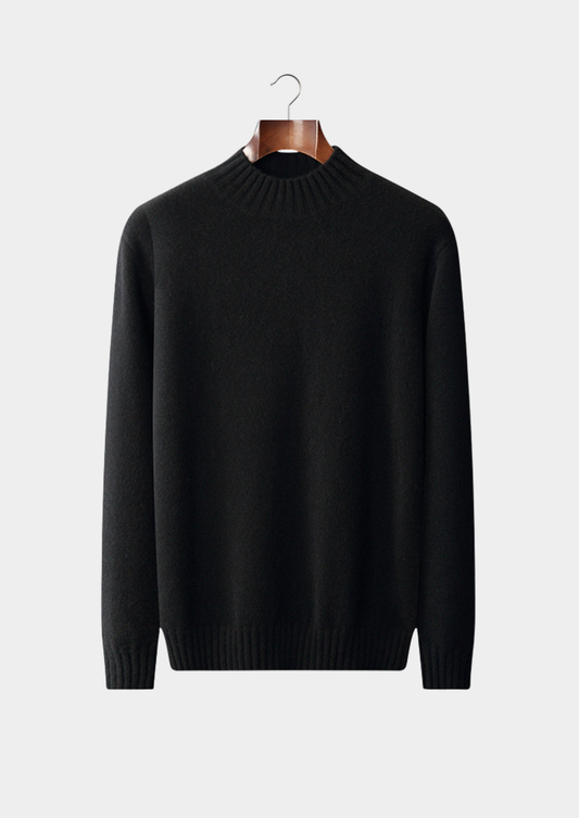 100% Cashmere Mock Neck Sweater – ASCENDARY®
