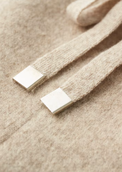 Men's 100% Cashmere Leisure Set – Sand – Hoodie & Joggers – ASCENDARY®