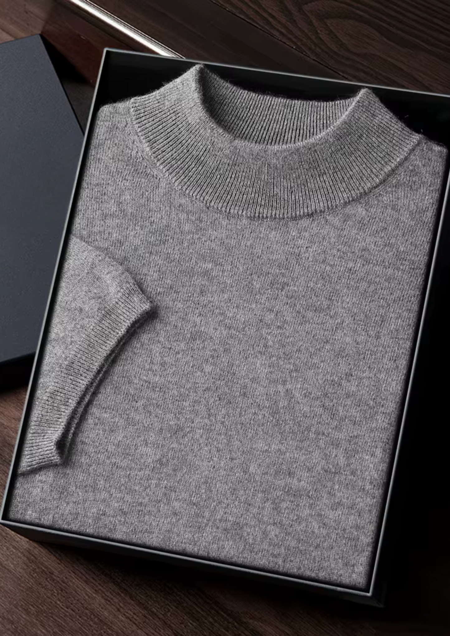 Men's 100% Cashmere Mock Neck T-Shirt – Luxury Knitwear – ASCENDARY®