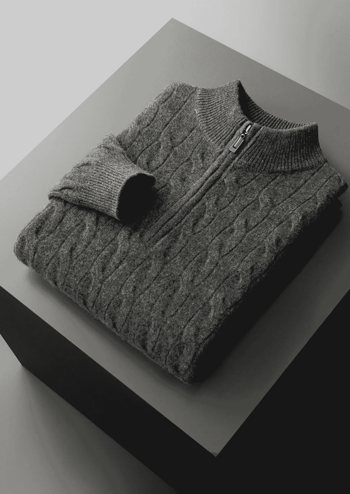 Men's Extra-Fine Merino Wool Cable Half-Zip Sweater – ASCENDARY®