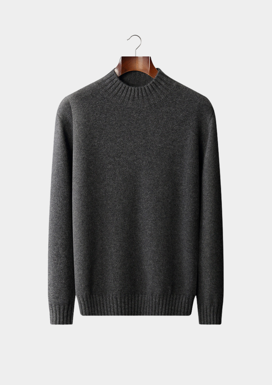 100% Cashmere Mock Neck Sweater – ASCENDARY®