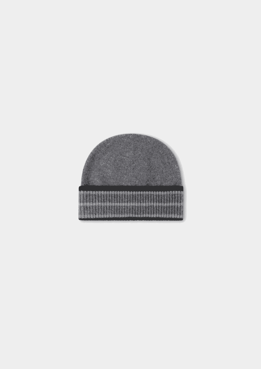 DARK GRAY MERINO WOOL WINTERTIME BEANIE