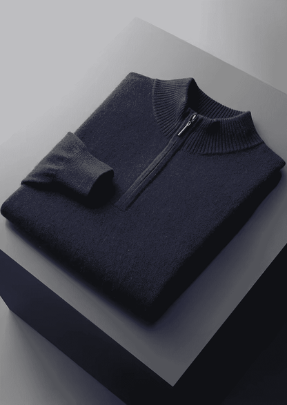 Men's Extra-Fine Merino Wool Half-Zip Pullover – Sand – ASCENDARY®