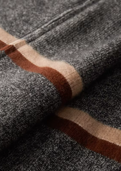 100% Cashmere Striped Zip Cardigan – ASCENDARY®