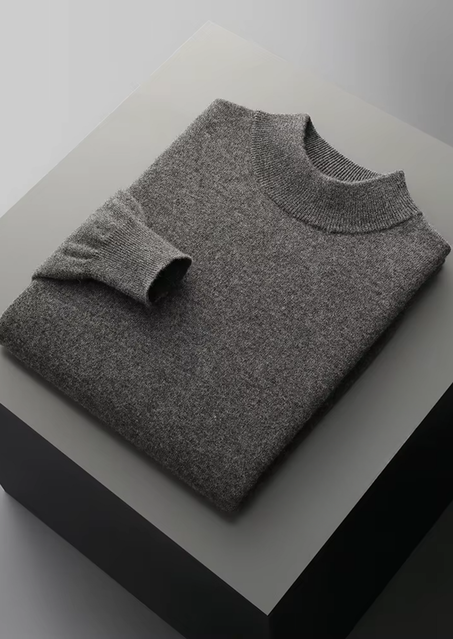 Men's Extra-Fine Merino Wool Classic Mock Neck Sweater – ASCENDARY®