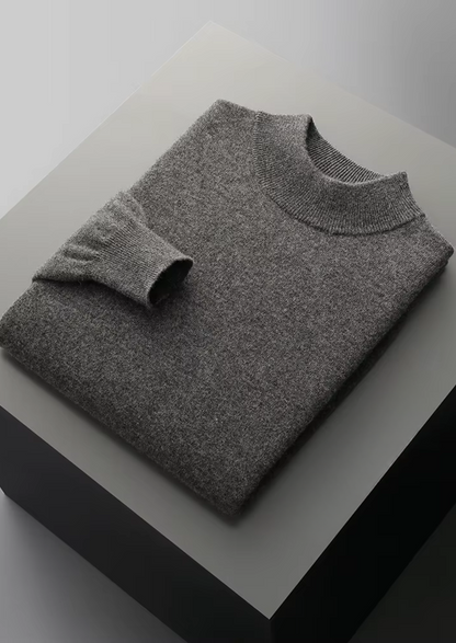 Men's Extra-Fine Merino Wool Classic Mock Neck Sweater – ASCENDARY®