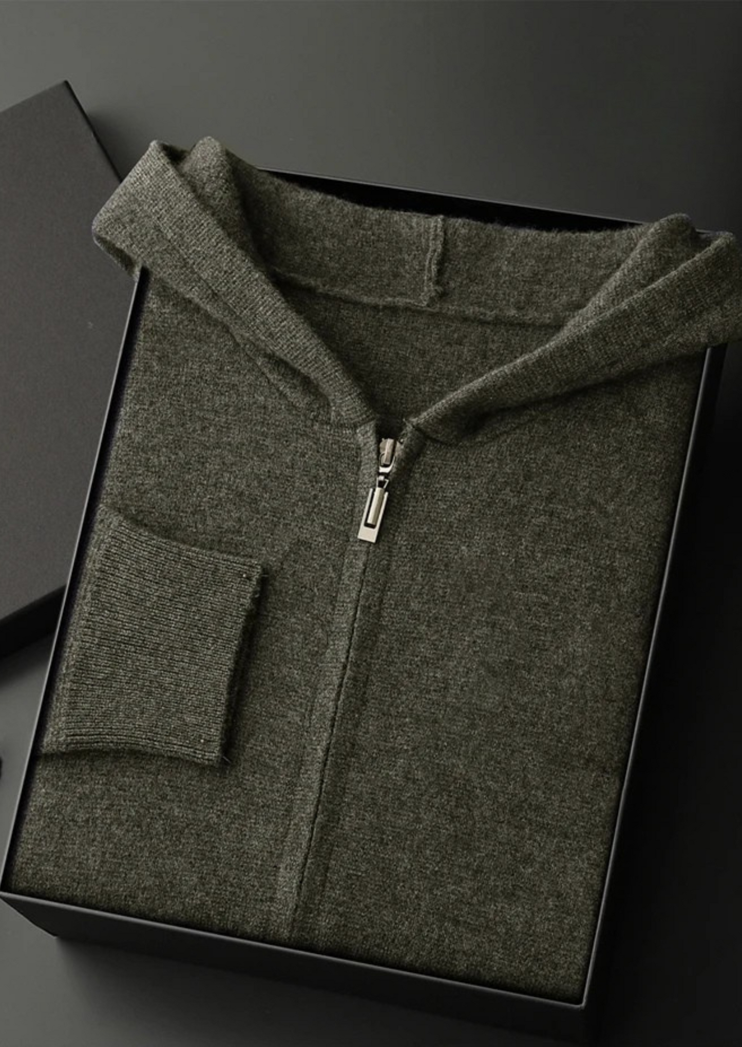 Men's 100% Cashmere Zip-Up Hoodie – Luxury Knitwear – ASCENDARY®