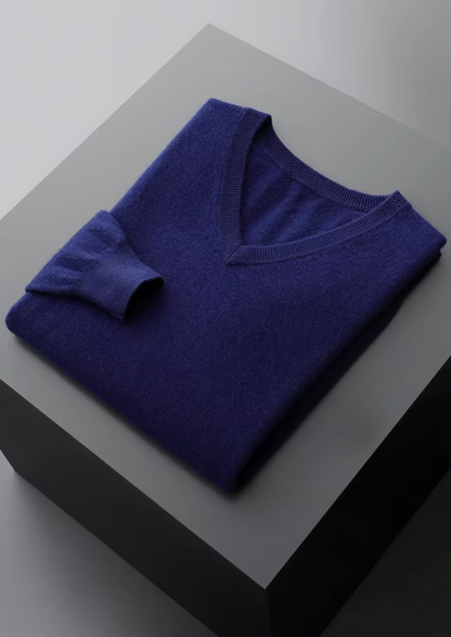 Men's Extra-Fine Merino Wool Classic V-Neck Sweater – ASCENDARY®