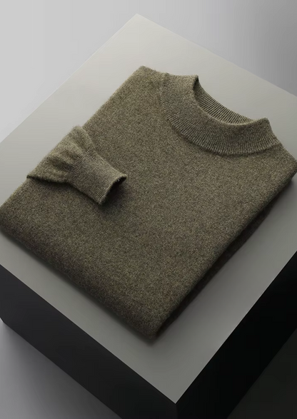 Men's Extra-Fine Merino Wool Classic Mock Neck Sweater – ASCENDARY®