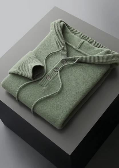 Men's Extra-Fine Merino Wool Button Hoodie – ASCENDARY®