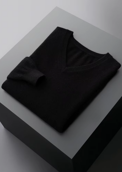 Men's Extra-Fine Merino Wool Classic V-Neck Sweater – ASCENDARY®