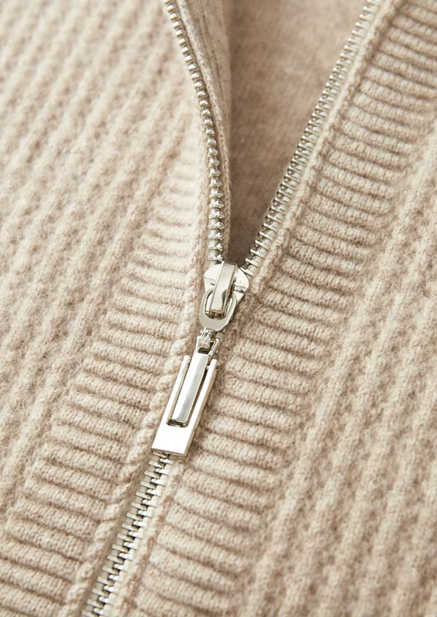 Men's Ribbed Merino Wool Zip Hoodie – Slim Fit Knitwear – ASCENDARY®