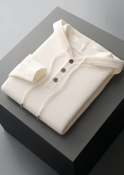 Men's Extra-Fine Merino Wool Button Hoodie – ASCENDARY®