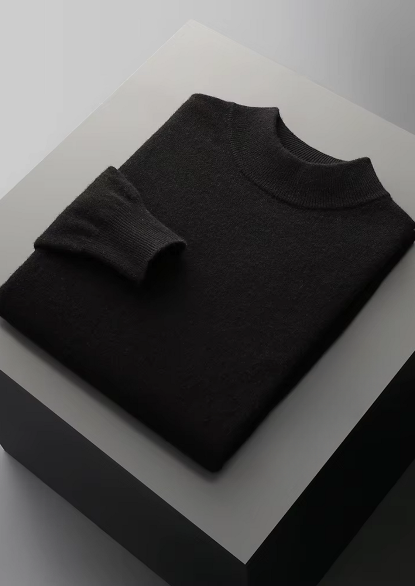 Men's Extra-Fine Merino Wool Classic Mock Neck Sweater – ASCENDARY®