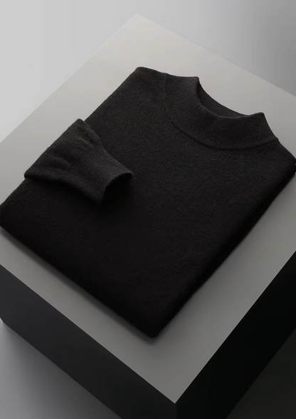 Men's Extra-Fine Merino Wool Classic Mock Neck Sweater – ASCENDARY®