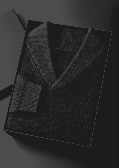 PREMIUM CASHMERE RIBBED V-NECK SWEATER