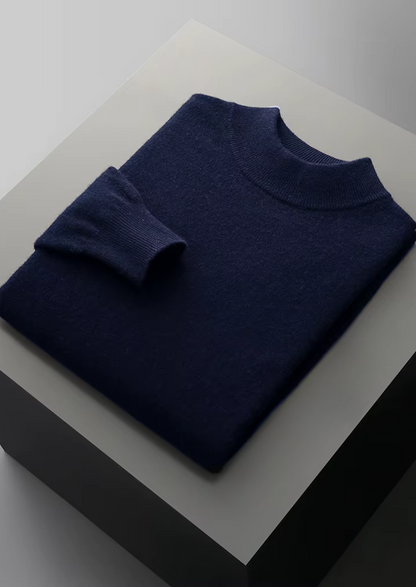 Men's Extra-Fine Merino Wool Classic Mock Neck Sweater – ASCENDARY®