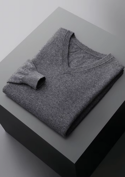 Men's Extra-Fine Merino Wool Classic V-Neck Sweater – ASCENDARY®