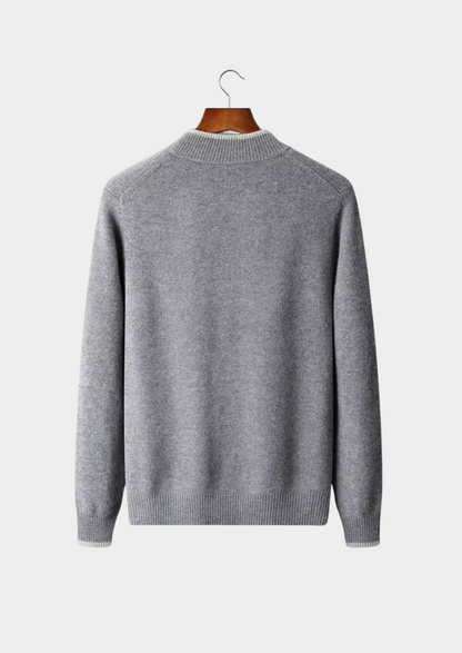 Men's Extra-Fine Merino Wool Two-Tone Zip Cardigan – ASCENDARY®