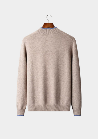 Men's Extra-Fine Merino Wool Two-Tone Zip Cardigan – ASCENDARY®