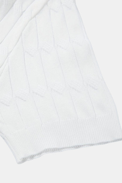 Premium V-Neck Cable Knit Polo – Skin-Soft | Luxury Texture | ASCENDARY®