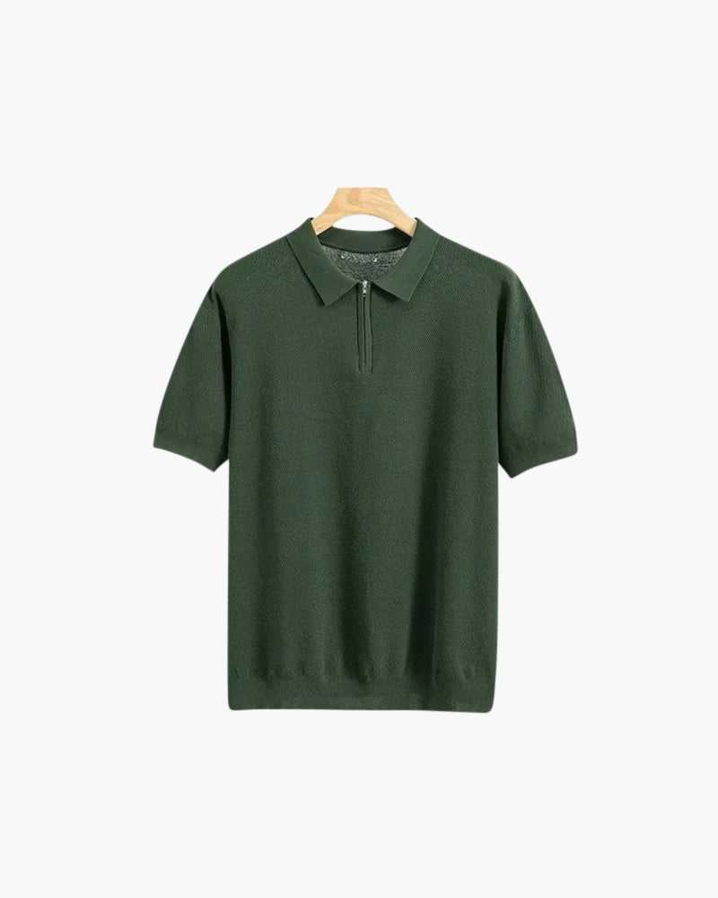 IBIZA Zip Up Polo – Breathable Mesh | Skin-Gentle | ASCENDARY®