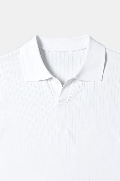 Pisa Ribbed Cotton Polo – Breathable Mesh | Skin-Gentle | ASCENDARY®