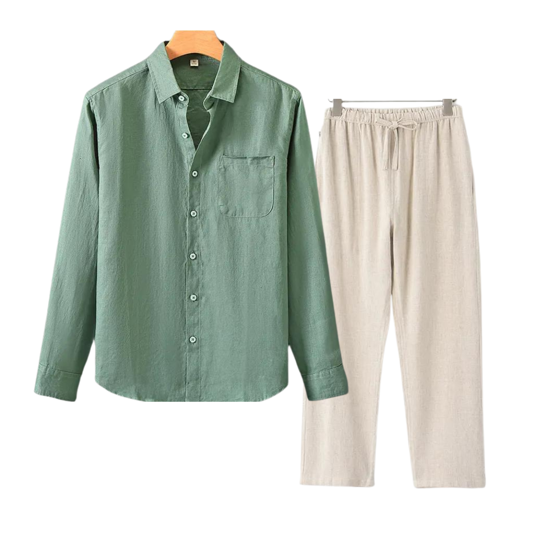 Linen Set – Full Matching Shirt & Trouser | Skin-Gentle Linen | ASCENDARY®