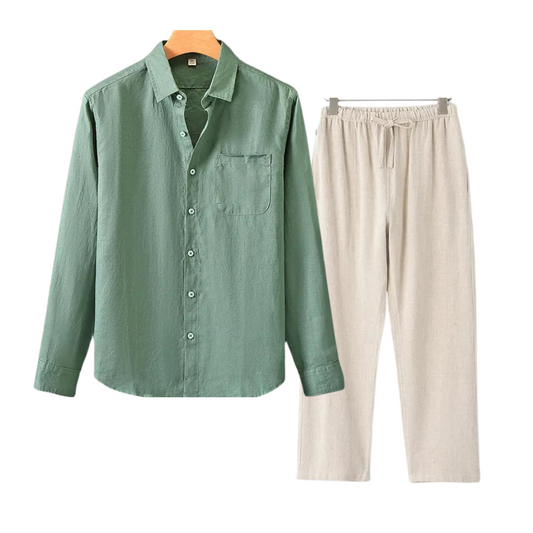 Linen Set – Full Matching Shirt & Trouser | Skin-Gentle Linen | ASCENDARY®