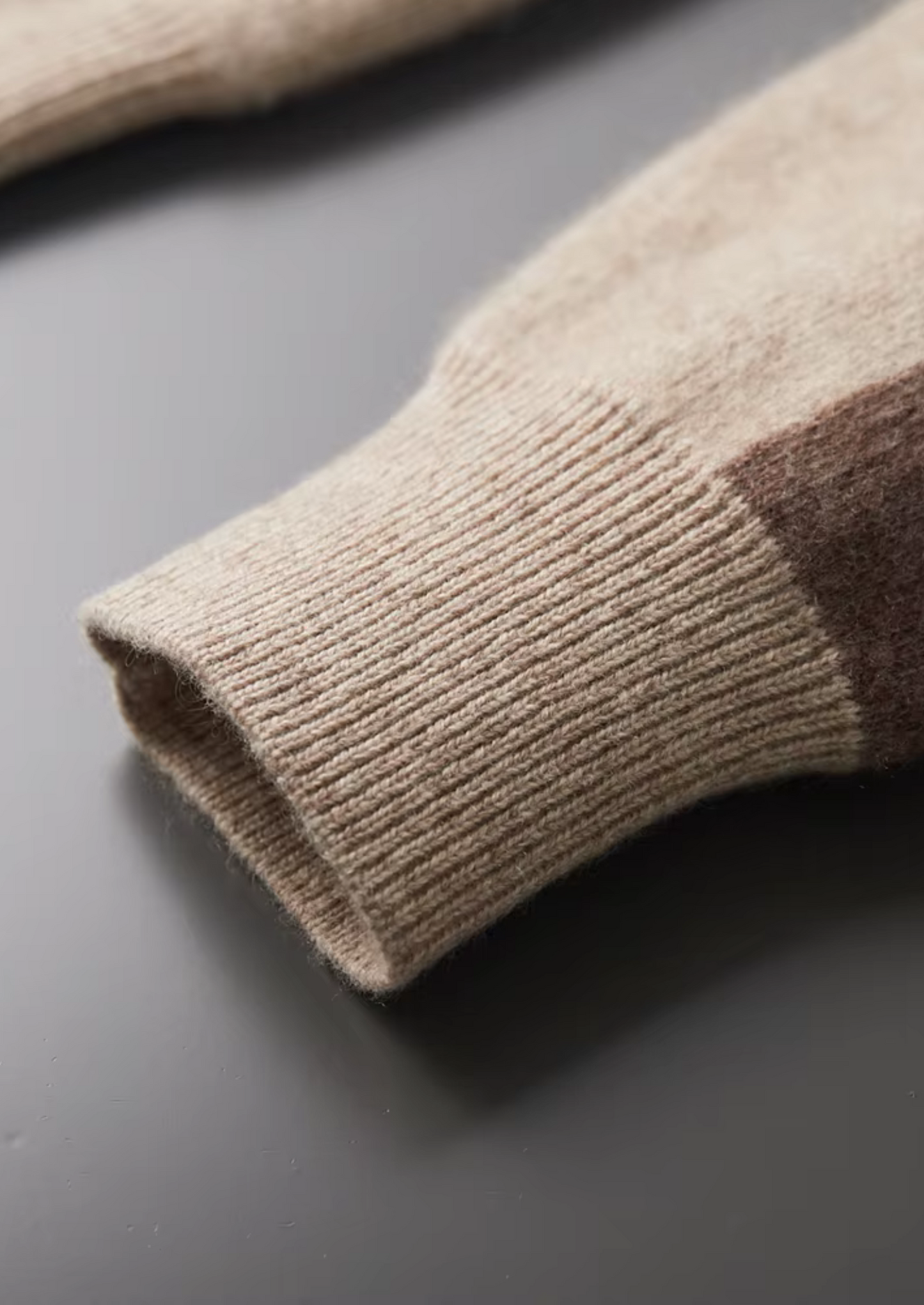 Men's 100% Cashmere Leisure Set – Sand – Zip Hoodie & Joggers – ASCENDARY®
