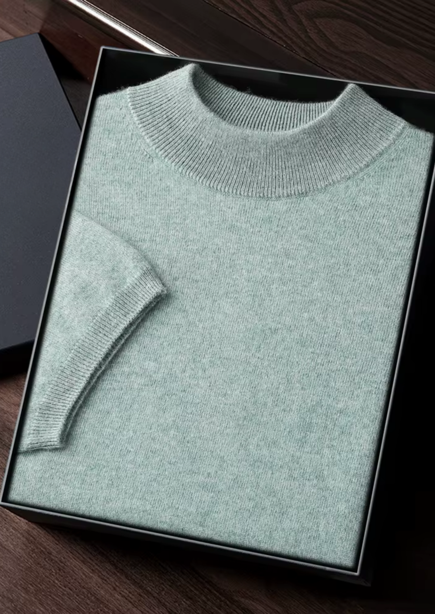 Men's 100% Cashmere Mock Neck T-Shirt – Luxury Knitwear – ASCENDARY®