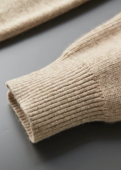 Men's 100% Cashmere Leisure Set – Sand – Hoodie & Joggers – ASCENDARY®