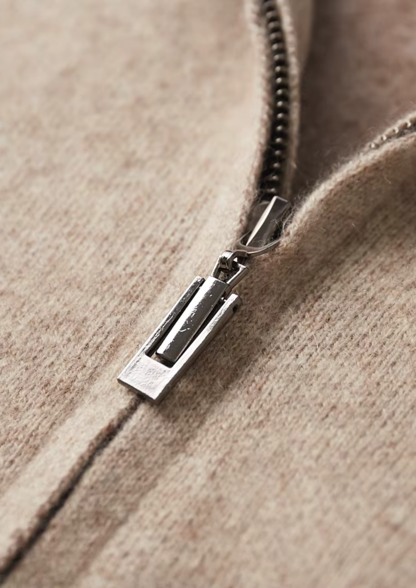 Men's 100% Cashmere Leisure Set – Sand – Zip Hoodie & Joggers – ASCENDARY®